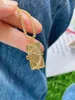 Naszyjniki wiszące 5pcs Vintage Crystal CZ Pave Star Naszyjnik Łańcuch Kobiet Kobiety Geometryczne może otworzyć urok biżuterii Przyjaźń Prezent