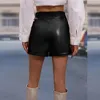 Shorts pour femmes Sexy femmes ceinture hanche jupe en cuir été mode vêtements pantalons minces OL basique pour