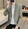 Costumes pour hommes Blazers mens fashion check Veste à boucle à boutonnage simple Slim Fit Small Suit Casual Top Coat 230609