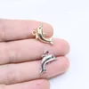 Charms Eruifa 20pcs 18mm Dolphin Gold/Silver Plated Bee Zinc Alloy Pendant Jewelry DIY Necklace Bracelet Earrings 2 Colors