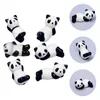 Set di stoviglie 6 pezzi Decorazione retrò Panda Poggia bacchette Poggia bacchette Supporto forchetta 5x3.5x2.8cm Ceramica ceramica bianca