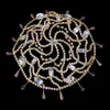 Bruiloft Haar Sieraden Glam Fringe Crystal Hat Cap Luxe Accessoires Tiara Bruid Hanger Ketting Hoofddeksel Decor 230609