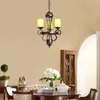 Pendant Lamps Vintage Retro Lamp Led Light Fixture Iron Industrial Hanging Restaurant Bar 3 Heads Glass Home Lighting