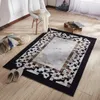 Tapis nordique Super grand INS doux flanelle géométrique noir et blanc tapis épais salon tapis tapis de jeu couverture antidérapante