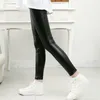 Trousers 2 12Y Girls Leggings Spring Autumn Kids Skinny Children Clothing Girl Pencil Pants High Quality Black Leather 230609