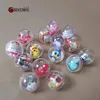 모래 놀이 물 재미 100pcs 45mm 투명 플라스틱 PS Surprise Ball Capsules 장난감 장난감 융기 기계에 대한 자판기를위한 다른 그림 장난감 230608