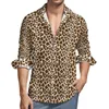 Heren Casual Shirts Schattig Giraffe Shirt Afrika Dierenprint Lange mouw Custom Street Style Blouses Herfst Nieuwigheid Oversized Top