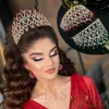 Jóias para Cabelo de Casamento A277 Tiaras e Coroas Coloridas Faixa de Cabeça Barroca Acessórios de Noiva Concurso de Princesa Conjunto de Brincos para Cabeça Feminina 230609