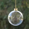 Décoration de fête 16 pièces/paquet diamètre 8cm boule de verre de petite taille cintre d'arbre de noël Globe Transparent pendentif suspendu à la maison