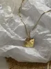 Цепи титан с 18 -каратным золотым гео -цветочным ожерельем женщин из нержавеющей стали ювелирные изделия для взлетно -посадочной полосы