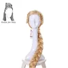 Hair pieces Desire for hair 1pc movie Princess tangled cosplay long 120cm pre braided synthetic Fluffy 230609