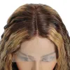 Pedaços de cabelo Destaque Humano 13X6 Ondulado Profundo Colorido Mel Loiro Renda Frontal para Mulheres Frente Ombré 230609