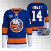 New Yorkislandersbo Horvat NY 2023 50. rocznica koszulka Mathew Barzal Casey Cizikas Nelson Jean-Gabriel Pageau Palmieri Beauvillier Bellows