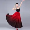 Scene Wear Women Gypsy Ballroom Bullfight Spanish Dance Costume Gradient Elegant Flamenco kjolklänningar Performance Clothes