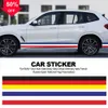 Nya pesonaliserade bilklistermärken och dekaler för BMW Vinyl Auto Side Body Strip Decal Tyskland Italien Franska Ryssland Spanien National Flag