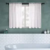 Curtain Cute Style White Short Curtains For Living Room Bedroom Chic Girls Kids Window Kitchen Bathroom Camper Small Drapes