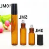 Amber Roll On Glazen Fles 1ML 2ML 3ML 5ML 10ML Lege Roller Flessen Voor Essentiële Oliën Verpakking Srvqa