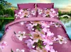 Ensembles de literie Ensemble de fleurs 3D Couette Housse de couette Draps de lit Taie d'oreiller Pleine grandeur 200x220cm Ponçage Rose Lily Doux 4pcs ensemble Textile de maison 230609