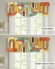 Занавес средневековая геометрия абстрактные цвета кухонные занавески балкон регулируемые римские жалюзи маленькие шорт для гостиной