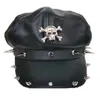 BeanieSkull Caps Young Fashion Wild Hat Punk Rock and Roll Berretto in pelle Cat Long Rivet Casual Short Brim 230608