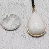 Pendentif Colliers 2023 Blanc Pierre Y Forme Perle Perles Coeur Simple Collier Femmes Noir Goutte D'eau Long