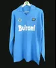 TOP NAPOLI 86 87 88 89 90 91 93 Retro koszulki Maradona Soccer Jersey 1986 1987 1988 1989 1990 1991 1993 Neapol Football Shirts