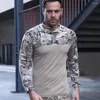 Jacht Jassen Mannen Leger Tactische T-shirt SWAT Soldaten Militaire Combat T-Shirt Lange Mouw Camouflage Shirts Woodland Paintball Kleding