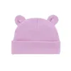 Chapéu de bebê personalizado com boinas - gorro com nome de presente personalizado com orelha de urso bordada Anúncio de nascimento