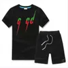 2-7 Jahre Kinder Designer Sets Sommer Hochwertiges T-Shirt Hosen Set Markendruck Kinder 2 Stück 100% Baumwolle Kleidung Baby Jungen Mädchen Mode Appare1