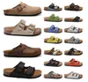 Designer Boston Summer Cork Pantoufles Plates Mode Glissière En Cuir Préféré Sandales De Plage Chaussures Décontractées Sabots pour Femmes Hommes Arizona Mayari z7