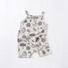 Rompertjes born Cotton Infant Body Mouwloos Baby Jumpsuit Summer Girl Boy Onepiece 230608