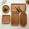 Plates Dishes & Small Nordic Plate Wood Luxury Serving Deep Platter Trays Dining Decorative Talerze Obiadowe Wooden Tray BK50SC