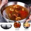 Ensembles de vaisselle bol en acier inoxydable ménage Ramen Double couche organisateur de stockage grand Gadget de cuisine à soupe isolée