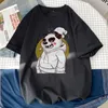 Erkekler Hip Hop Stree Style Sevimli Panda Baskılı Erkek Tshirt O-Neck T-Shirt Moda Nefes Alabilir Tişörtler Sadelik Vintage Erkekler