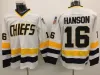 The Moviehockeyhanson Brothers Slap Shot Charlestown Chiefs #16 Jack 17 Steve 18 Jeff Hanson 7 Francine Dunlop 3 Killer Vintage CCM Movie Hockey Jersey