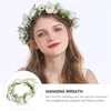 Decorative Flowers Adjustable Flower Wreath Headband Floral Garland Headpiece Wedding Hair Accessories For Brides