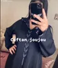 Abbigliamento etnico nero Jellaba Abaya per le donne con cappuccio Gurban Eid mussola Dubai Turchia Marocco Robe caftano caftano maniche lunghe