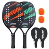 Tenis Raketleri Optum Flex Karbon Fiber Plaj Raket Seti 2 Top ve Kapak Çantaları 230608