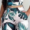 Frauen Zweiteilige Hosen Sommer Frauen Set Blumenmuster Ärmellose Hohe Taille Milch Seide Weste Breites bein Casual Outfit Anzug 230609