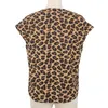 Kvinnors blusar mode leopard batwing hylsa v-hals casual damer skjortor kvinnor et kemiser häll femmes toppar femme chic baju design