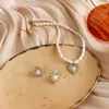 Łańcuchy francuski romantyczny fold love heart perel naszyjnik kobiety vintage łańcuch obojczyka moda barokowa biżuteria