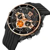 Montres-bracelets MEGIR Creative hommes montre montres à Quartz de luxe hommes Sport Silicone étanche chronographe pour homme cadeau Date horloge