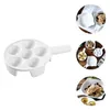 Dinnerware Sets Ceramic Escargot Plate Snail Dishes 6 Compartment Holes Mushroom Serving Trays For Lemons Sauce Oysters Home Kitchen