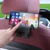 New Carbon Fiber Car Seat Headrest Hook with Universal Mobile Phone Holder Multifunction Back Seat Hook for Purses and Bags