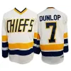 映画Hockeynikivip Hanson Brothers＃16＃17＃18 Dunlop Reggie 7 Denis Lemieux 1 Dave Killer 3 CharlestownチーフスラップショットホッケージャージーS-3xl