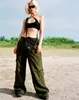 Spodnie damskie Capris moda dla kobiet ładunek stałego stałego koloru prosto w lupgy spodni z wieloma kieszeniami Przyjaznymi dla skóry S m L 230609