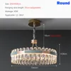 Kolye lambalar LED Postmodern Altın Paslanmaz Çelik Kristal Tasarımcı Çarşı Aydınlatma Parlaklığı Süspansiyon Luminaire Lampen Yemek Odası için