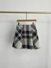 Skirts Kuzuwata High Waist Slim Contrast Color Plaid Mini Skirt Kawaii Autumn Winter Japanese Jupe Harajuku False Women Mode 230609