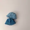 CAPS HATS KOREA BUCKE BABY HAT VINTAGE DENIM KIDS HATS SUMMER SUN HATS CHILDRE FISHERMAN CAPS FOR GIRLS BOYS BABYアクセサリー230608