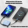 10000mAh Power Bank portatile integrato nel cavo Mini batteria di riserva esterna Powerbank ausiliario per iPhone 14 13 Samsung S22 Xiaomi